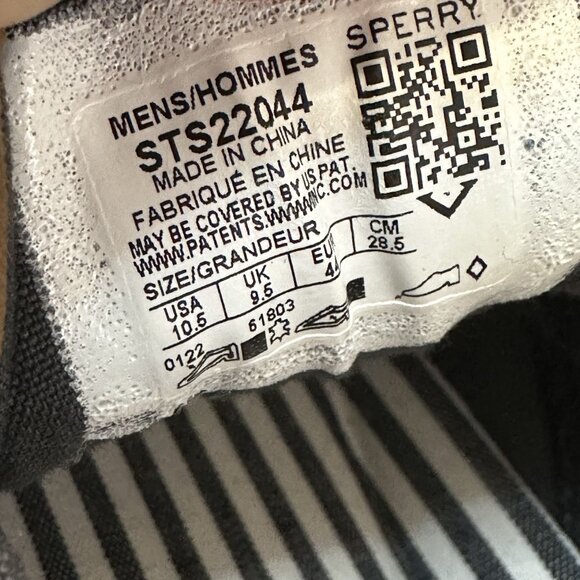 Sperry Men's size 10.5 Striper II CVO Denim Grey Casual Sneakers - Picture 8 of 8